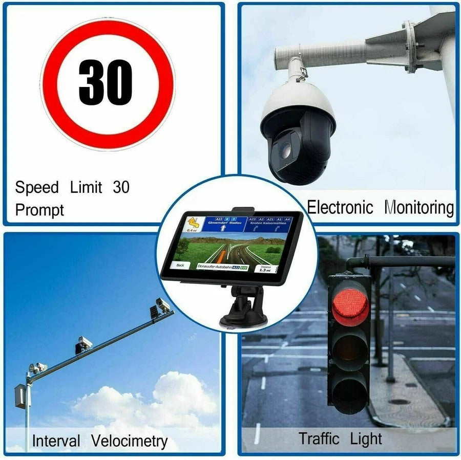 Touchscreen Vehicle GPS Navigation Device with Turn by Turn Voice Guidance and Mount