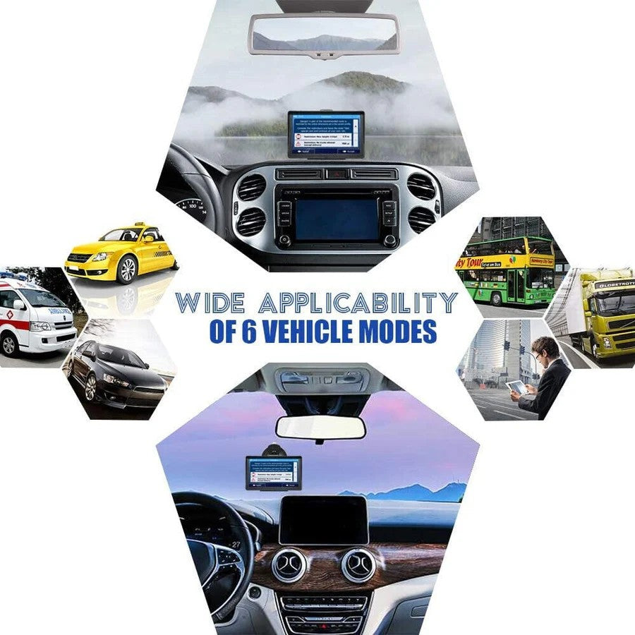 Touchscreen Vehicle GPS Navigation Device with Turn by Turn Voice Guidance and Mount