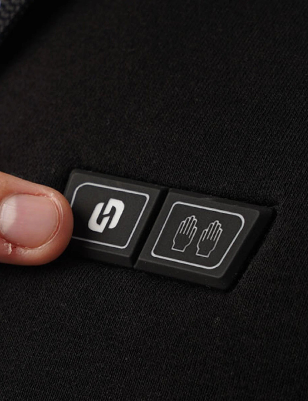 Mens Electric Heated Zipper Sweatshirt with Rechargeable Battery Pack and Dual Heating Zones