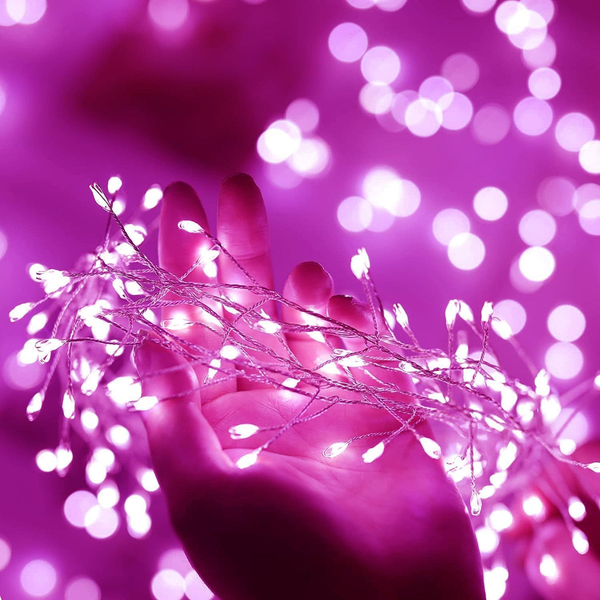 Copper Wire LED String Lights with Remote and 8 Modes for Christmas Trees and Patios