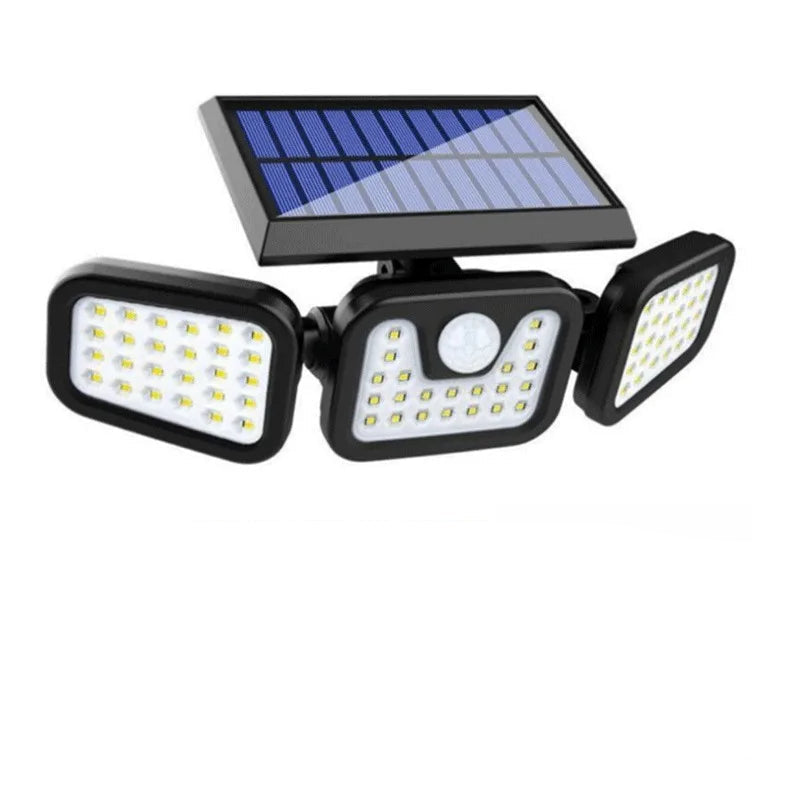 Motion Sensor Solar Light with 74 LEDs, a 270 Degree Lighting Angle and an Adjustable Head