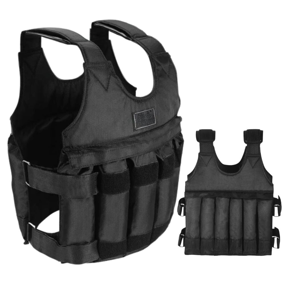 Weighted Training Vest with Adjustable 110 Pound Capacity