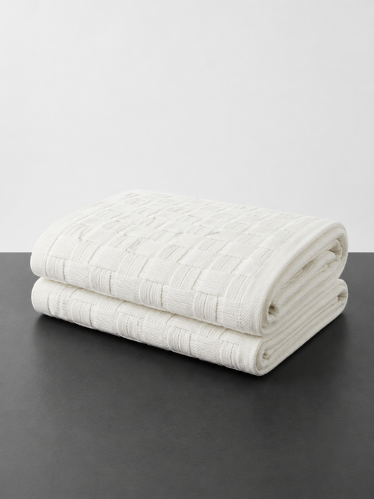 White Woven Blanket