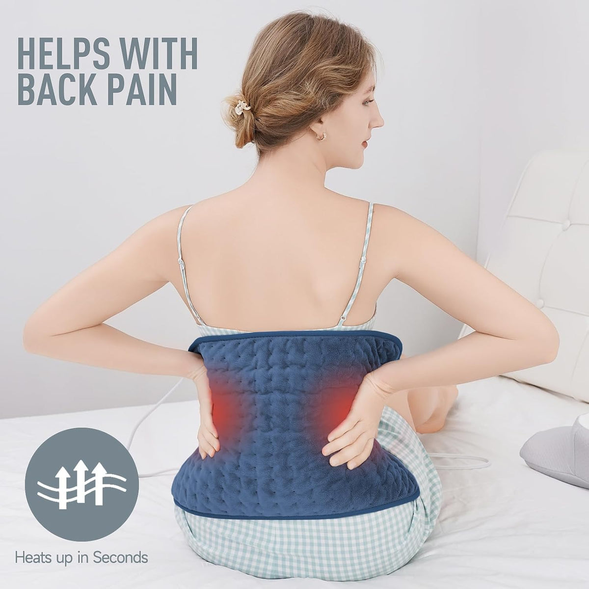 Heating Pad with Six Temperature Settings and Adjustable Timer for Sore Muscles