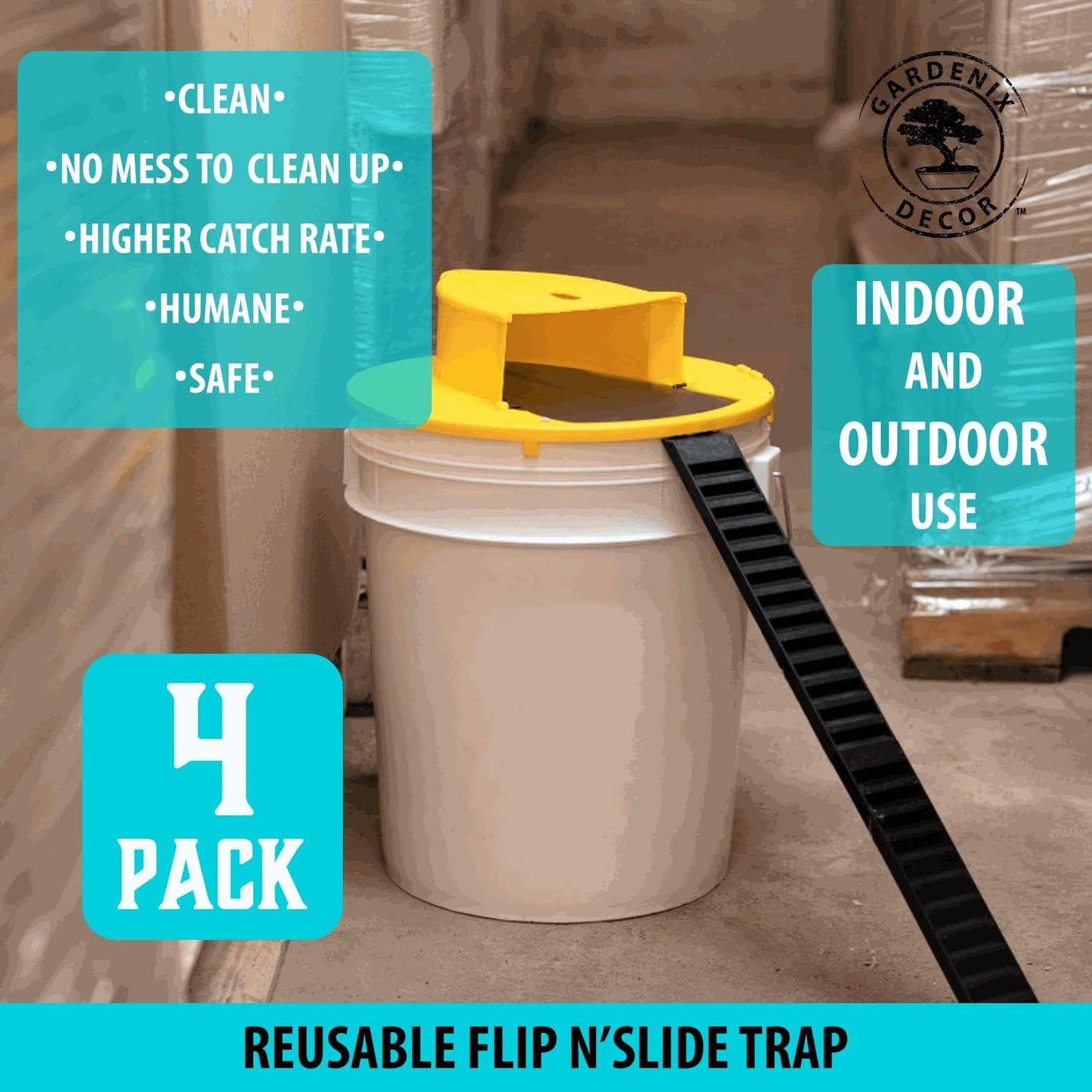 Mouse Trap Bucket Lid 4 Pack