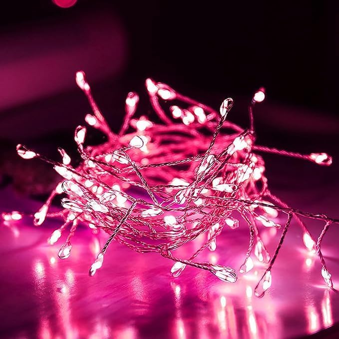 Copper Wire LED String Lights with Remote and 8 Modes for Christmas Trees and Patios
