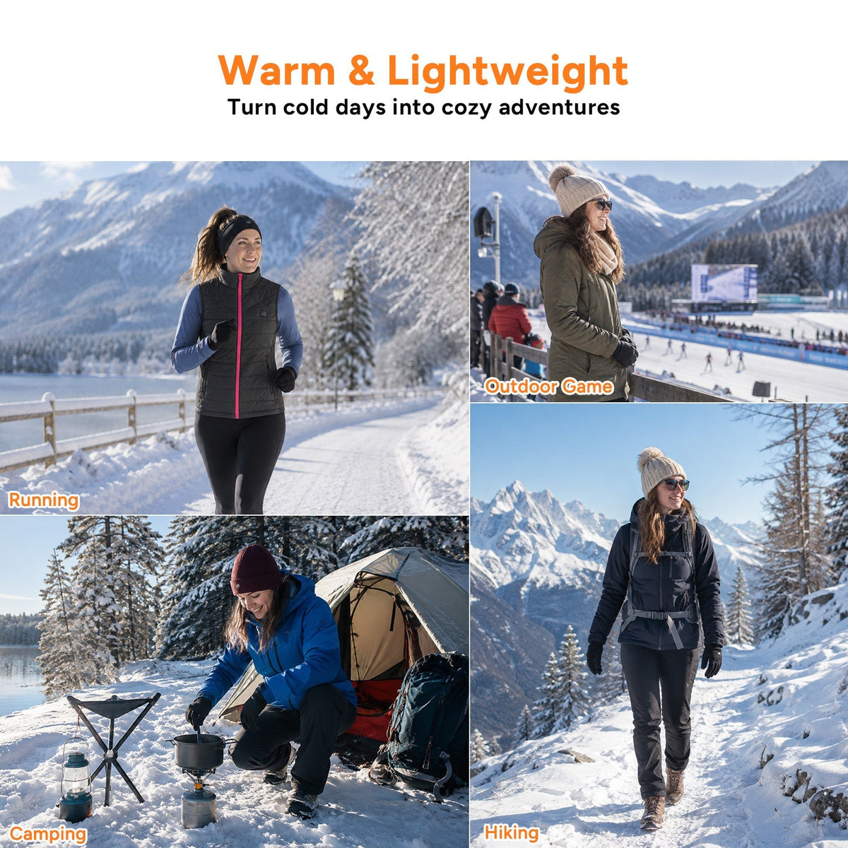 Women's Heated Vest with Six Heating Zones and Three Temperature Levels