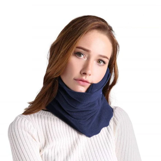 Microbead Neck Pillow with Phone Holder and Cooling Airflow Design