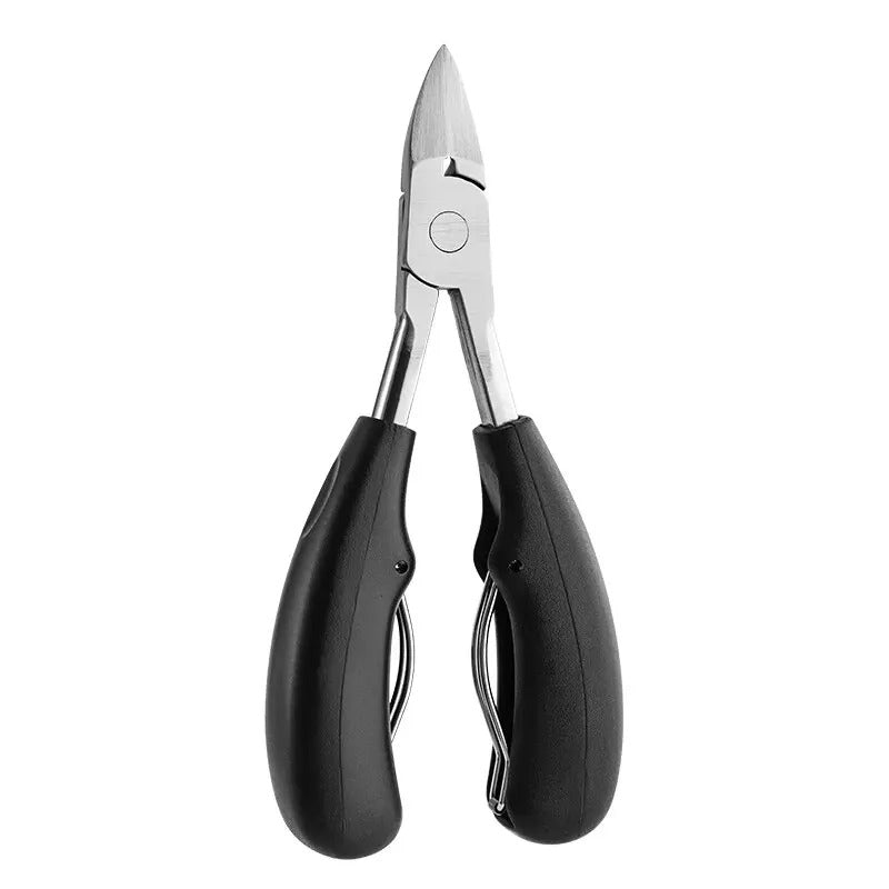 Stainless Steel Nail Clippers with Carbon Steel Blade and Built in File for Thick Nails