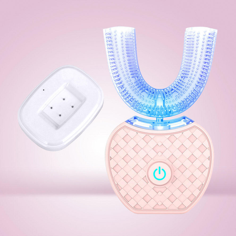 U Shaped Electric Toothbrush with 360 Degree Brush Head and 5000 Vibrations Per Minute