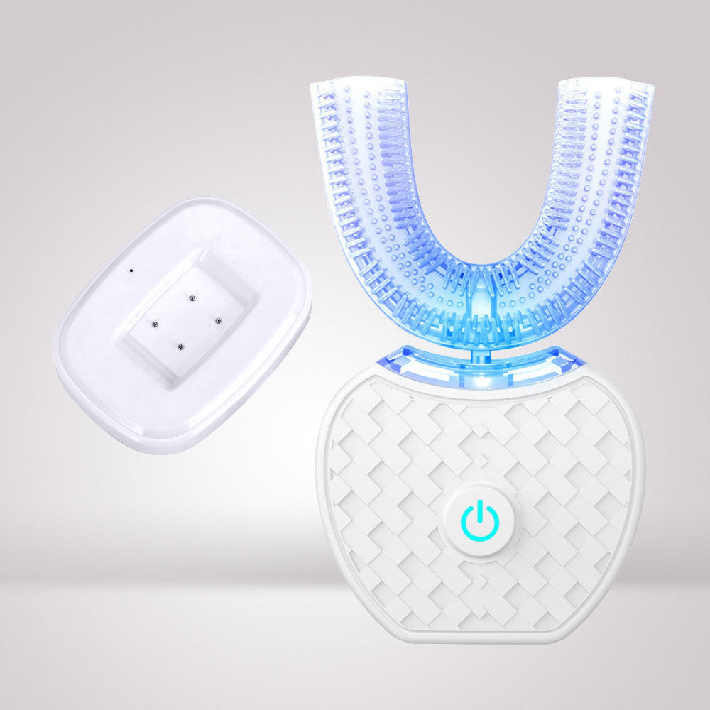 U Shaped Electric Toothbrush with 360 Degree Brush Head and 5000 Vibrations Per Minute