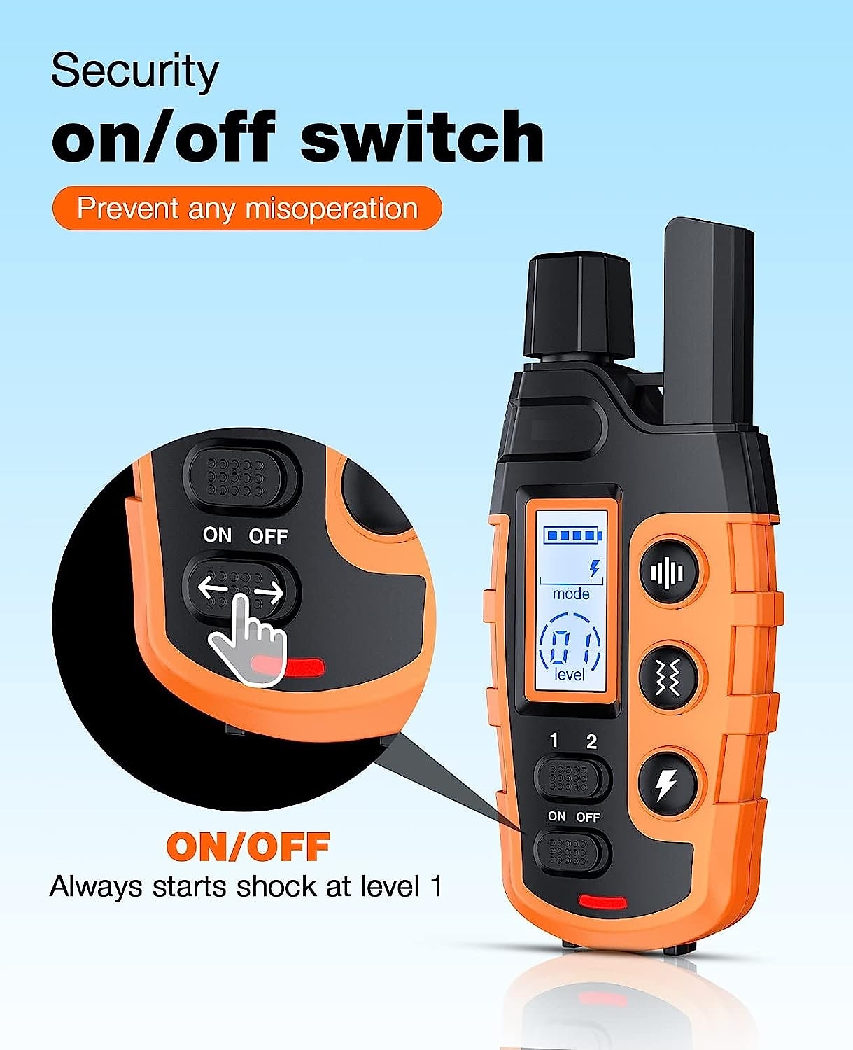 Remote Dog Training Collar 1000 Meter Range Waterproof Rechargeable