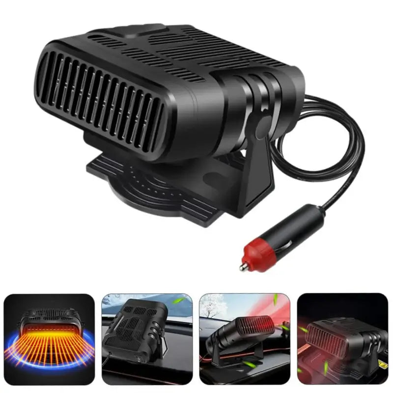 Portable Car Heater with 360-Degree Rotation and Dual Mode Fan for Defrosting