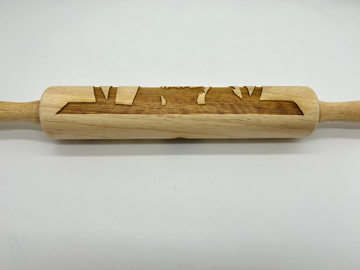 Nativity Pattern Rolling Pin for Embossing Sugar Cookies, Springerle, Fondant, Clay and Salt Dough