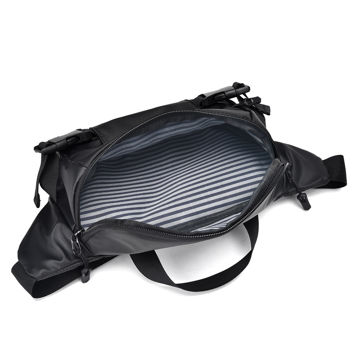 Crossbody Travel Bag with Rain Protection and Zippered Compartments, Adjustable Strap