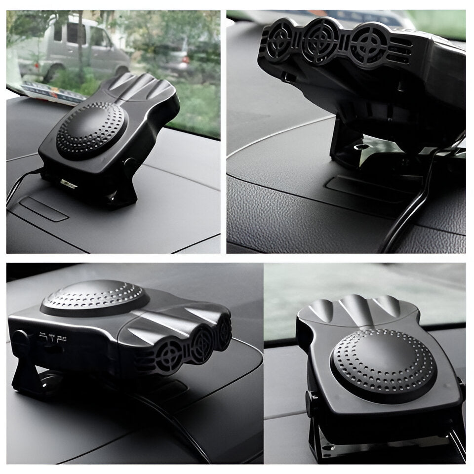 Portable 12V Car Windshield Defroster with Rotating Base and Three Adjustable Vents
