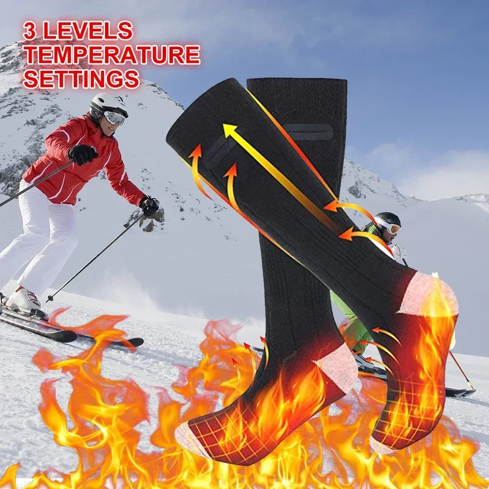 Heated Socks with Spiral Wire System and 10-Hour Battery Runtime