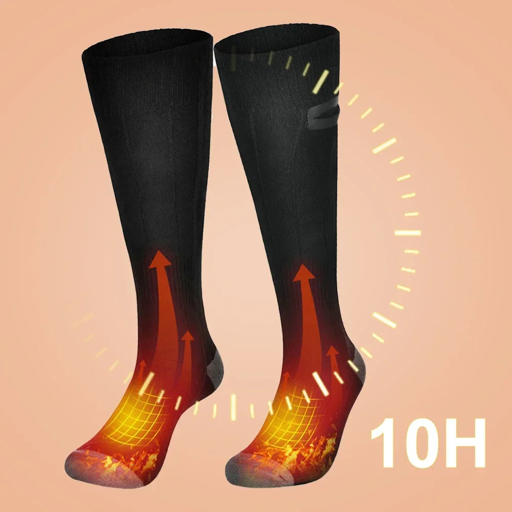 Heated Socks with Spiral Wire System and 10-Hour Battery Runtime