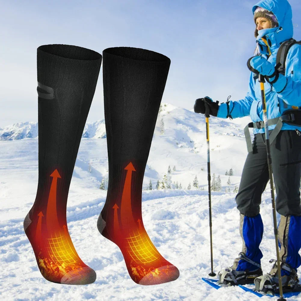Heated Socks with Spiral Wire System and 10-Hour Battery Runtime