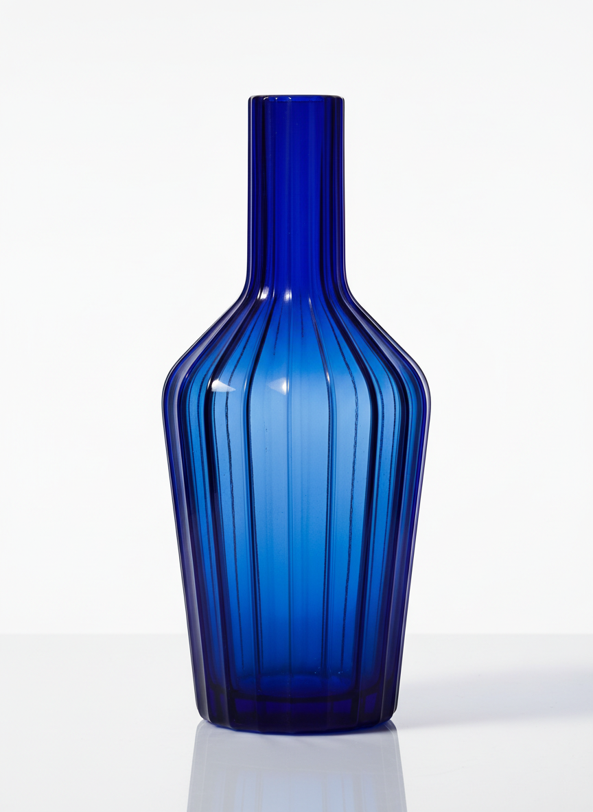 Blue Fluted Vase