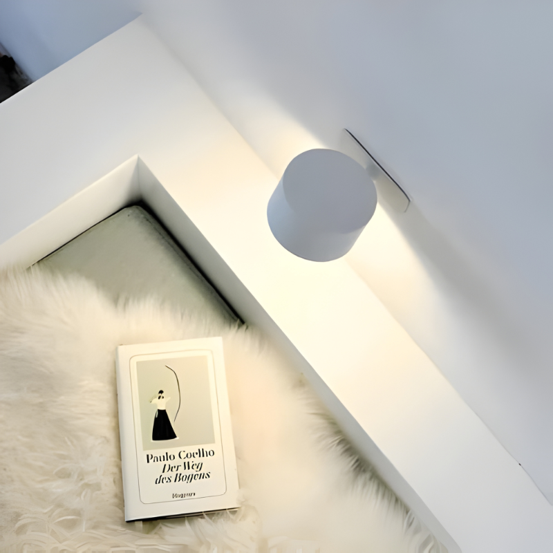 Rechargeable Wall Lamp with Magnetic Ball Rotation and Touch Control, Three Color Temperatures