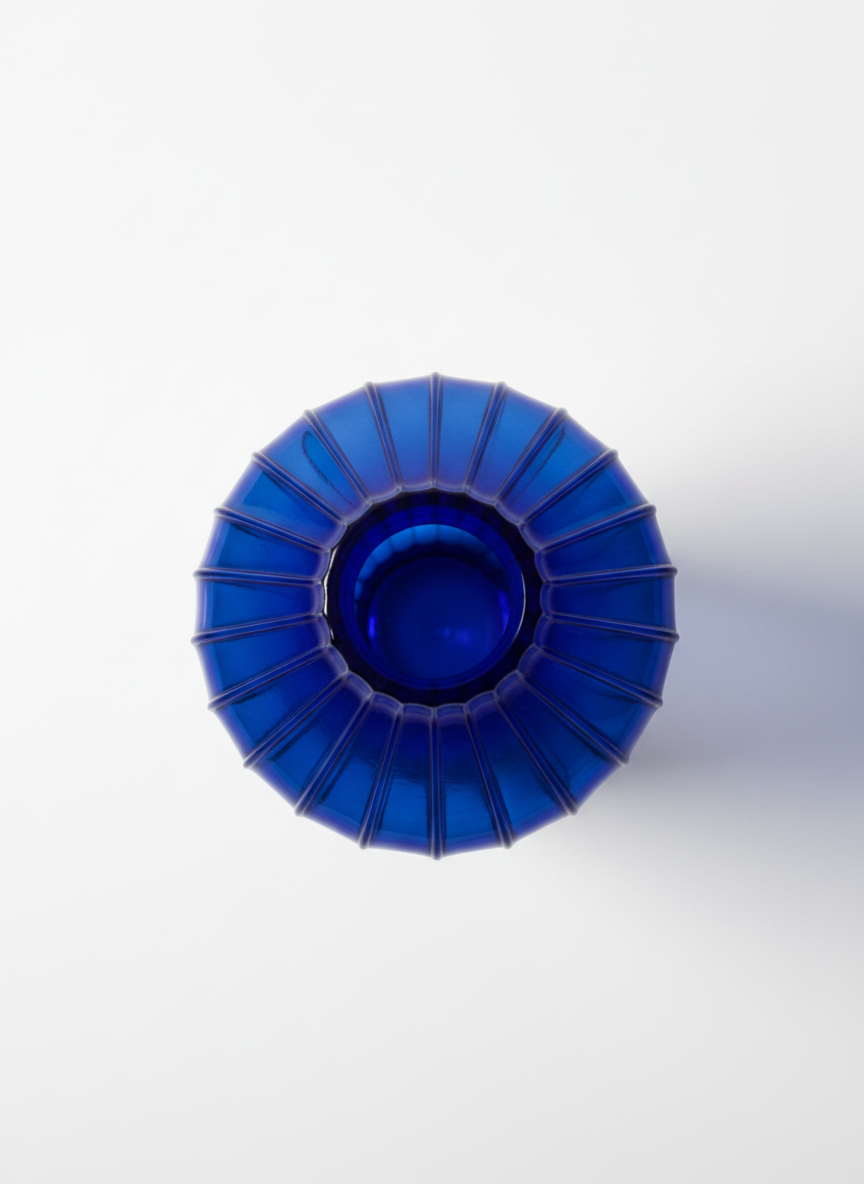 Blue Fluted Vase