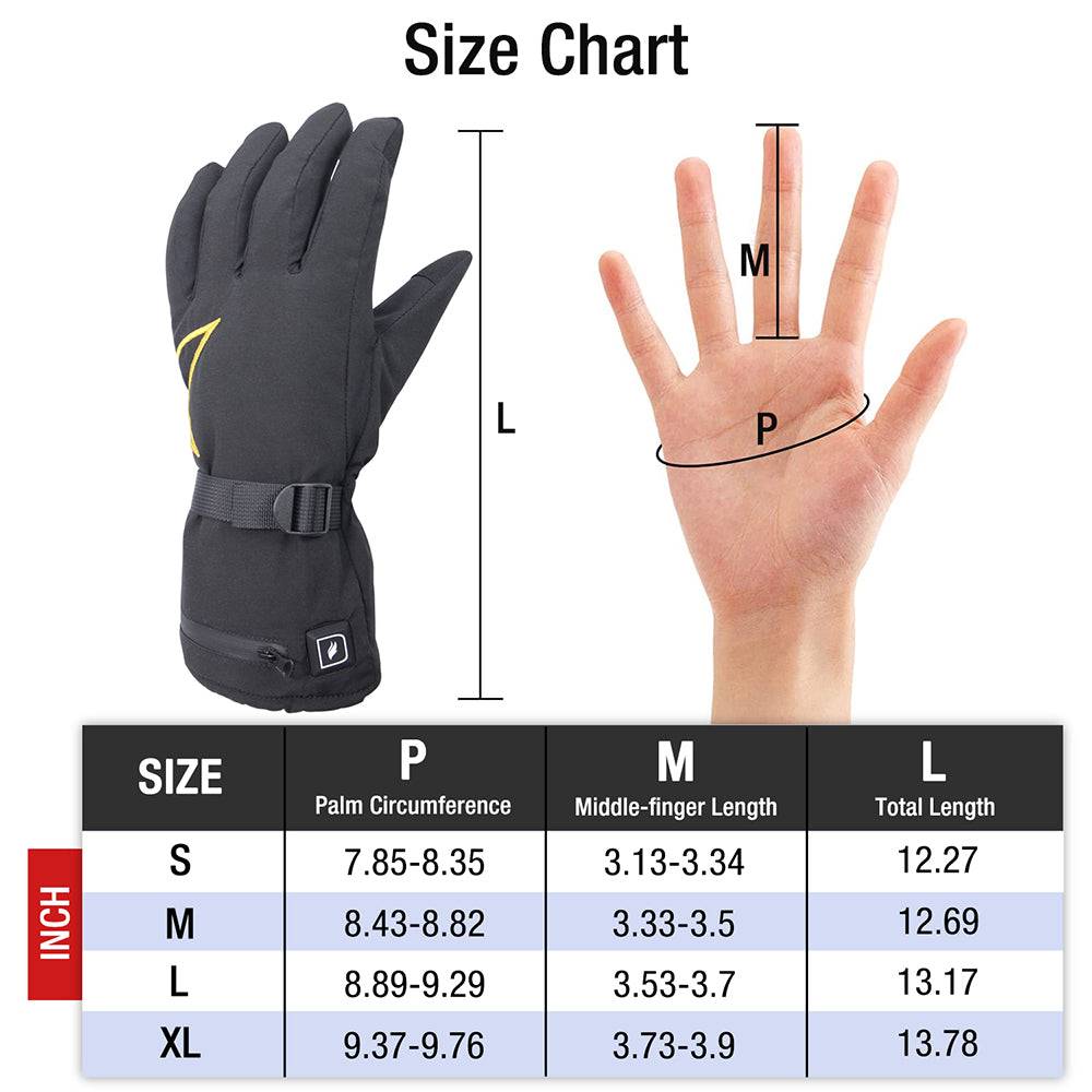 Heated Gloves for Men Women, Battery Powered Electric Glove with Touchscreen for Outdoor Activities