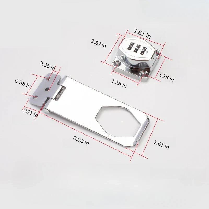 Keyless Cabinet Lock with 3 Digit Combination Dials for Drawers and Lockers
