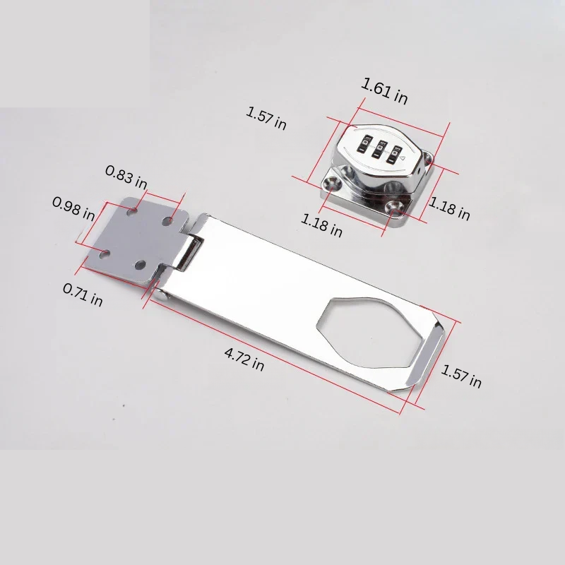 Keyless Cabinet Lock with 3 Digit Combination Dials for Drawers and Lockers