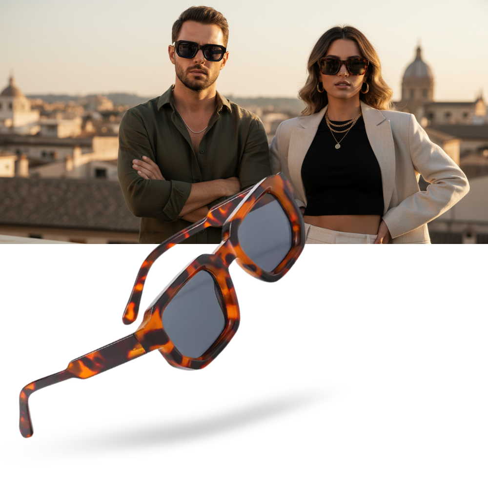 Bold Energy Rectangle UV Sunglasses - Ozerty
