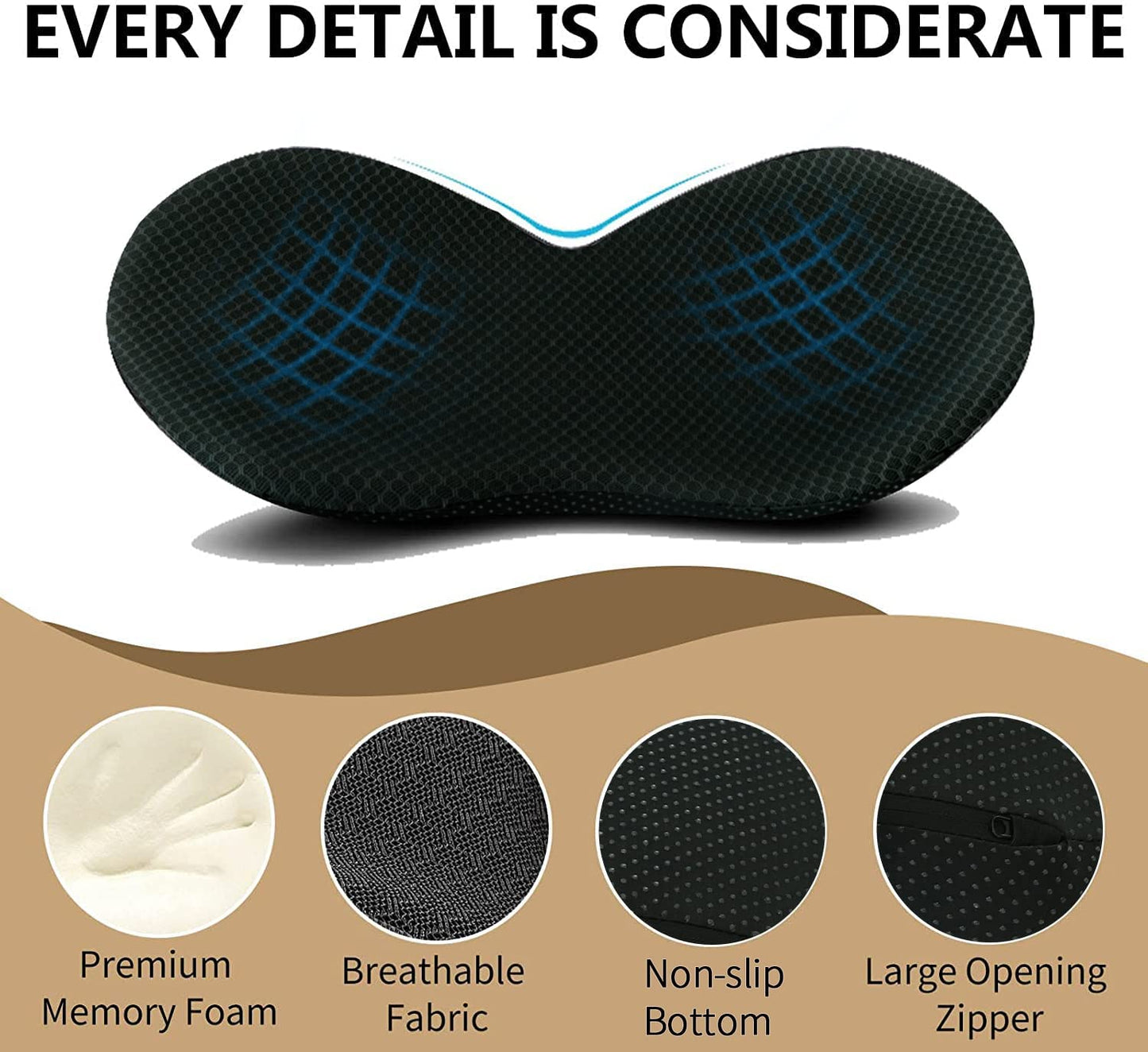 Car Seat Cushion with Added Height for Shorter Drivers