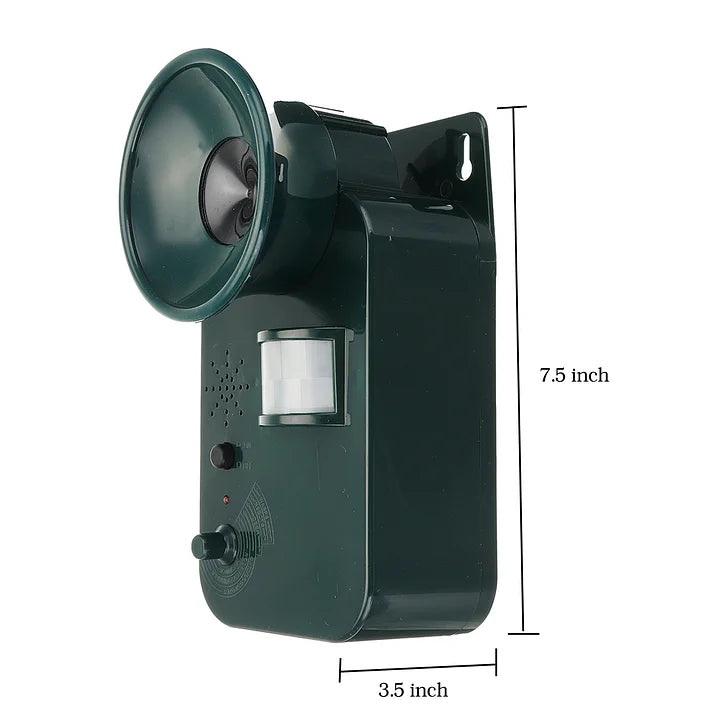 Animal Repeller Ultrasonic Outdoor Cordless 9V DC 5000 Sq Ft Coverage