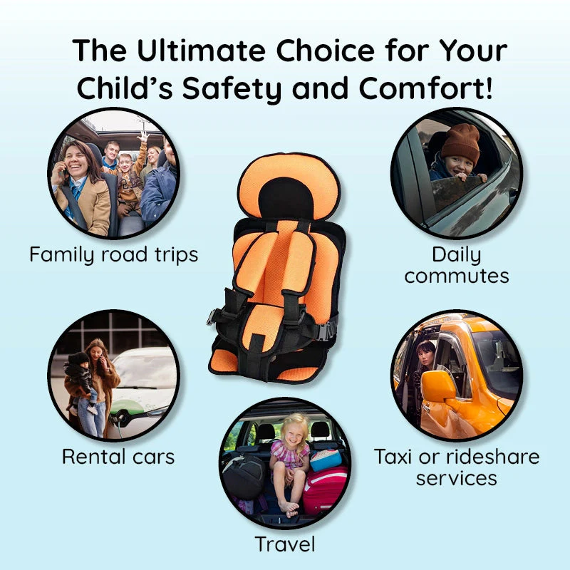 Booster Seat Cushion for Kids with Five Point Harness and Mesh Panel