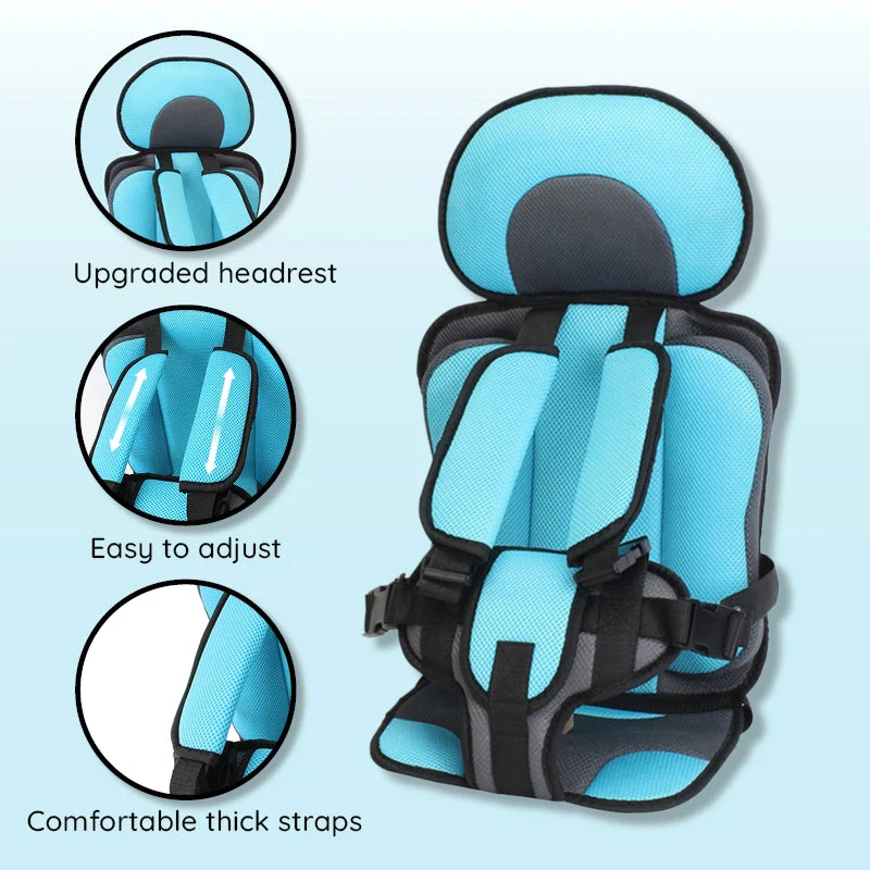 Booster Seat Cushion for Kids with Five Point Harness and Mesh Panel