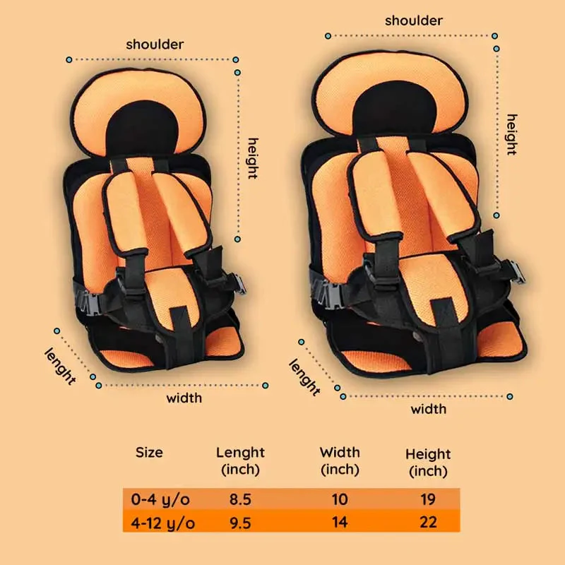 Booster Seat Cushion for Kids with Five Point Harness and Mesh Panel