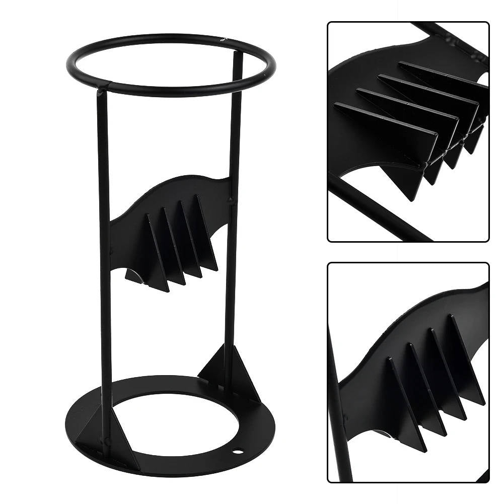 Manual Cast Iron Firewood Splitter, Stationary Wedge with Round Handle