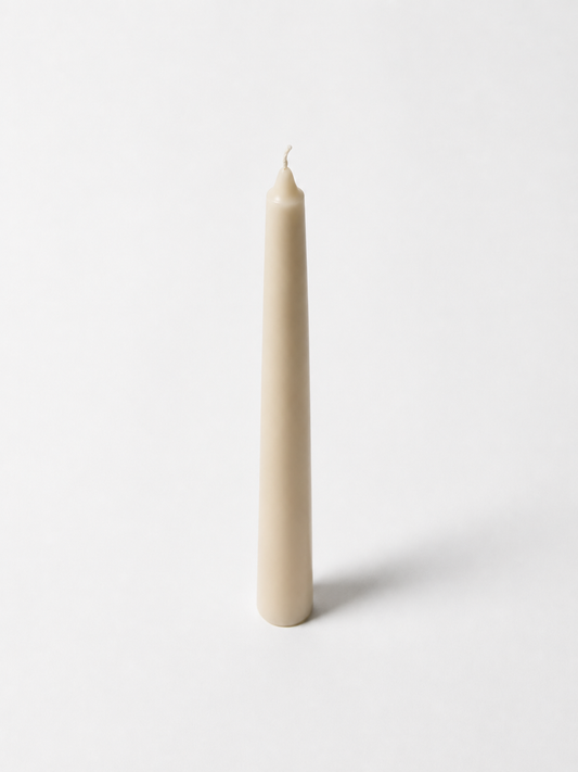 Beige Taper Candle