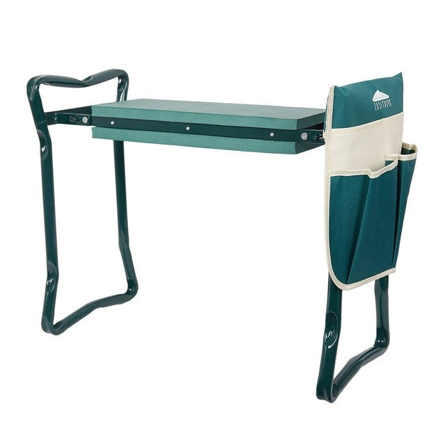 Garden Kneeler and Seat with Ergonomic Design in Green