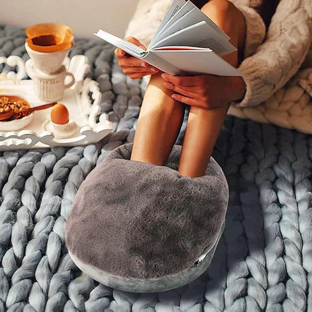 Heated Foot Warmer with Adjustable Temperature Control and Machine Washable Liner