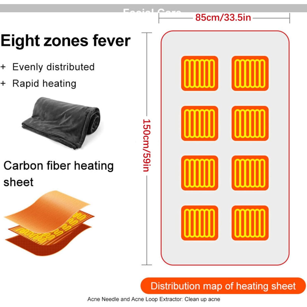 Electric Shawl Blanket with Zipper and Three Heat Modes, Machine Washable
