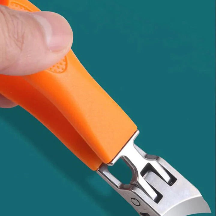 Wide Jaw Nail Clippers with Stainless Steel Blades and Non Slip Handles for Thick Nails