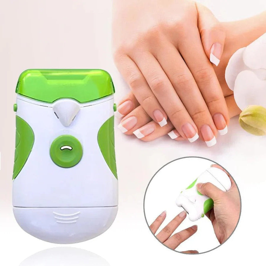 Electric Nail Clipper with LED Light and Rotating Blade for Fingernails and Toenails