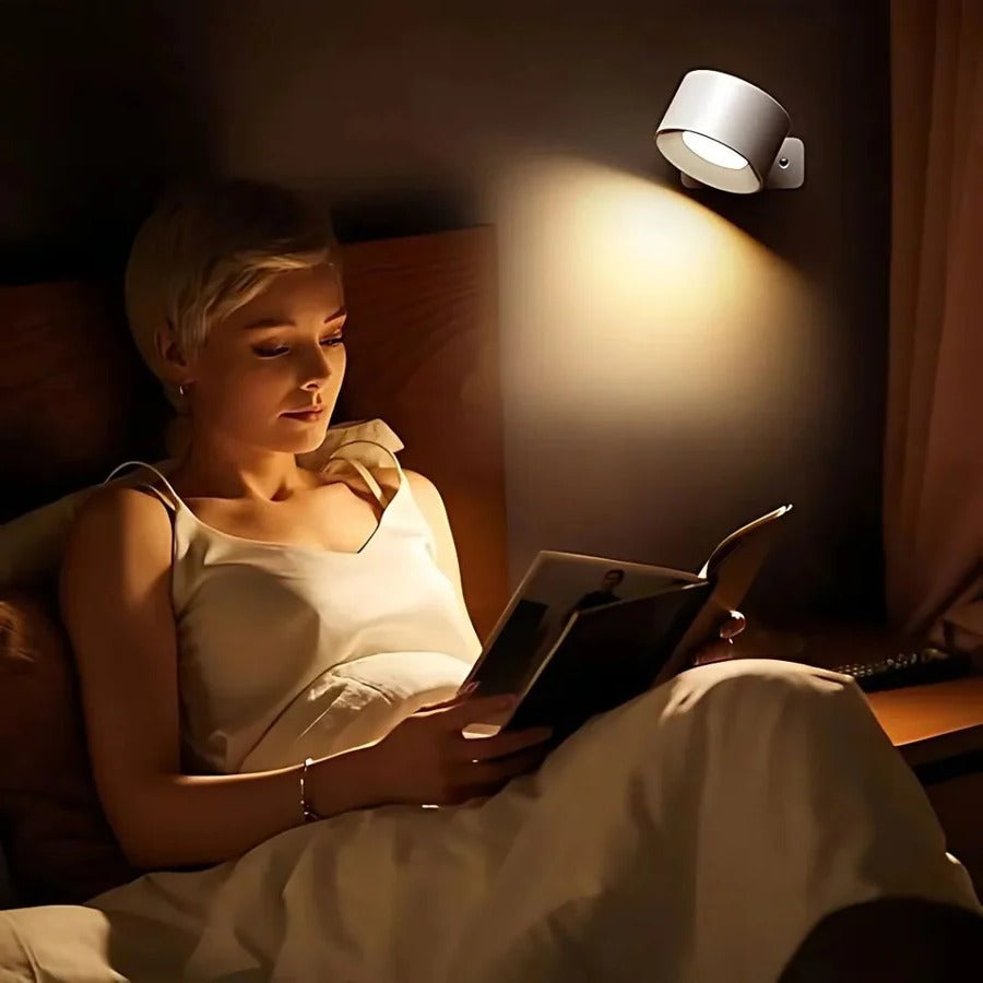 Rechargeable Wall Lamp with Magnetic Ball Rotation and Touch Control, Three Color Temperatures