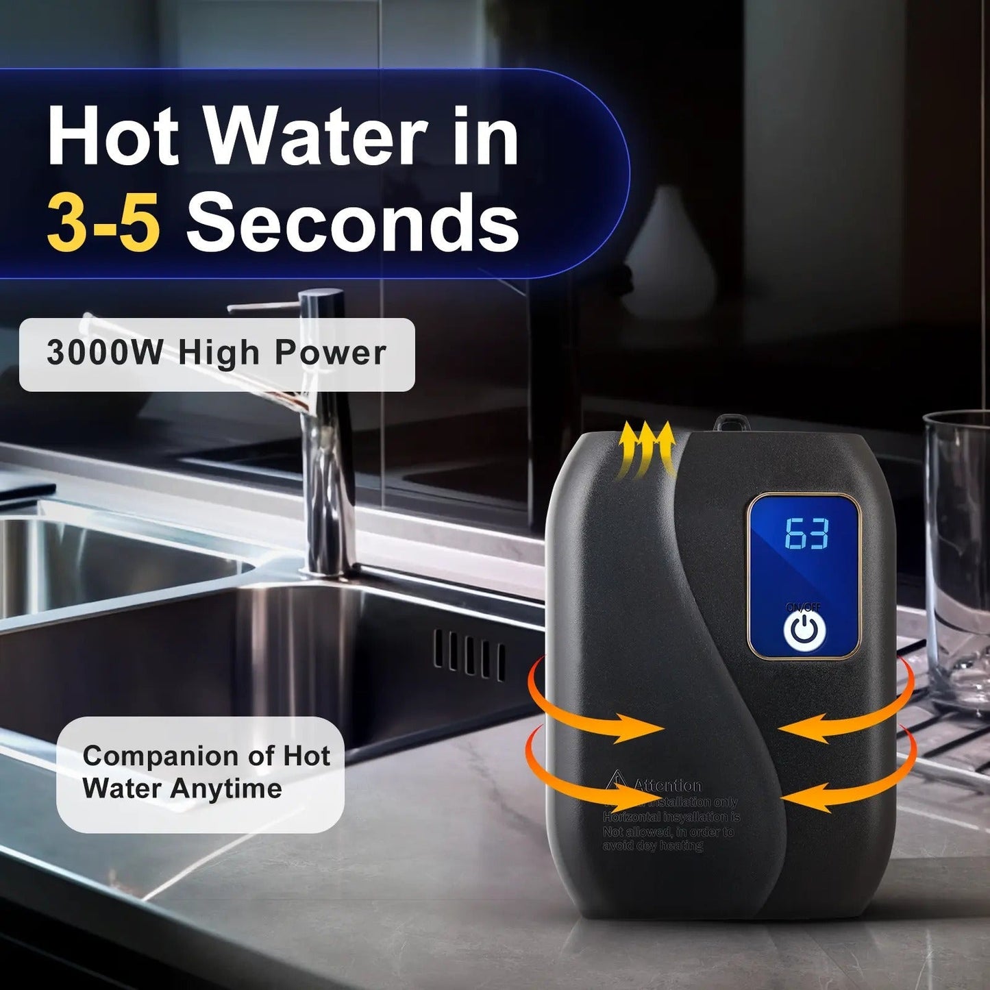 Tankless Water Heater for Instant Hot Water Supply