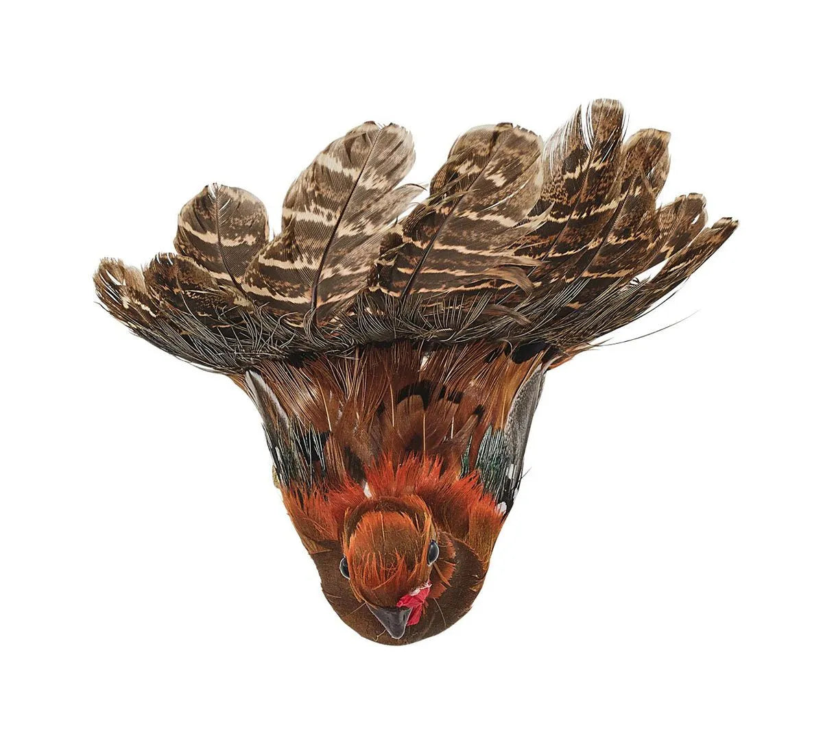 Thanksgiving Turkey Napkin Rings with Natural Feathers, Set of 4