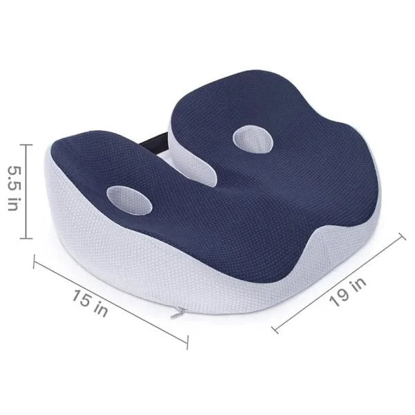 Seat Cushion with Adjustable Memory Foam for Sit Bone Relief