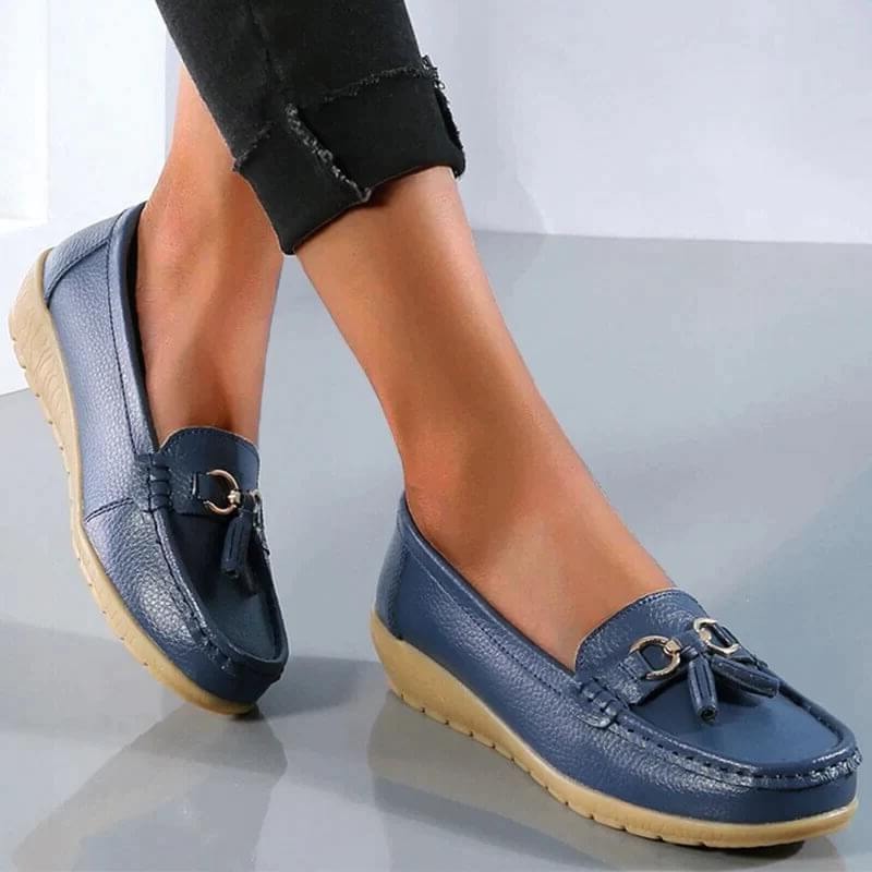 Women's Loafer Slip-Ons with Arch Support Footbed and Ventilated Upper