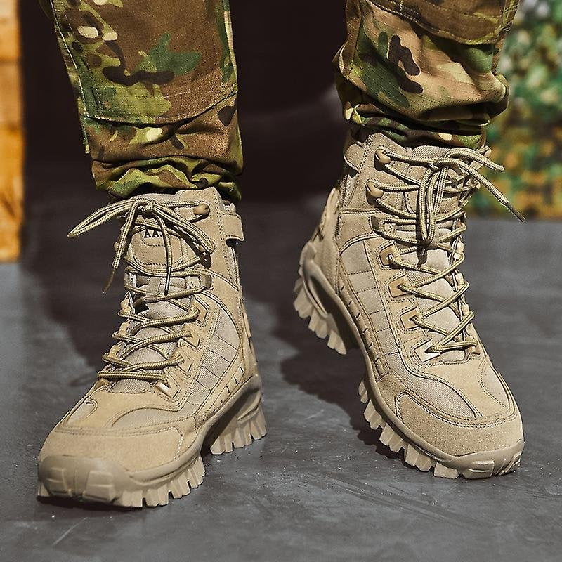 Winter Tactical Boots with Anti-Slip Tread and Ankle Support