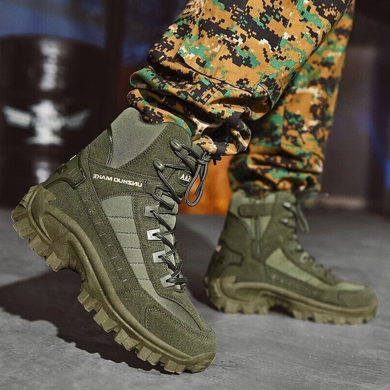 Winter Tactical Boots with Anti-Slip Tread and Ankle Support