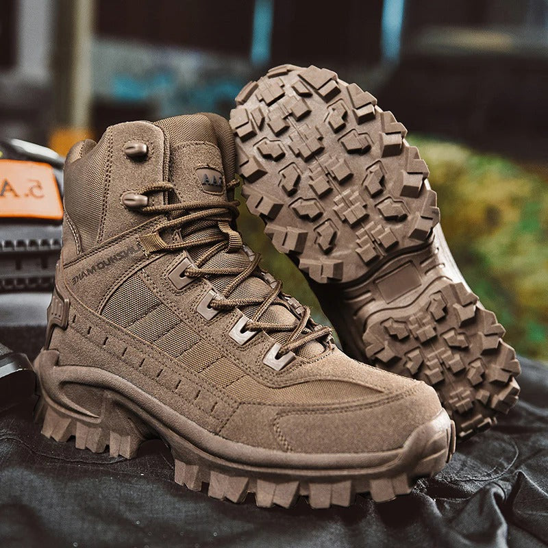 Winter Tactical Boots with Anti-Slip Tread and Ankle Support